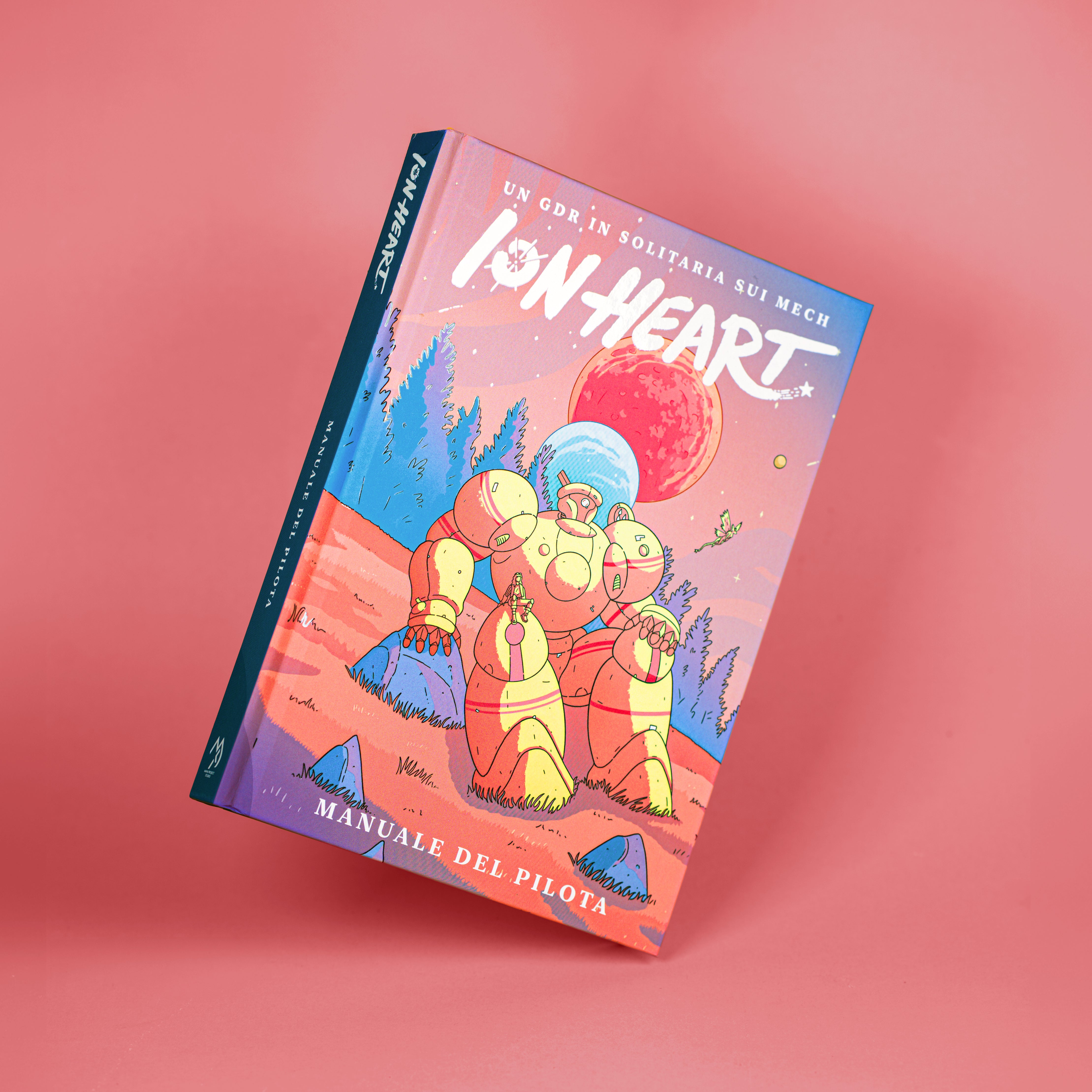 Copertina di ION Heart, gioco di ruolo in solitaria sui Mech — edizione italiana Mana Project Studio
