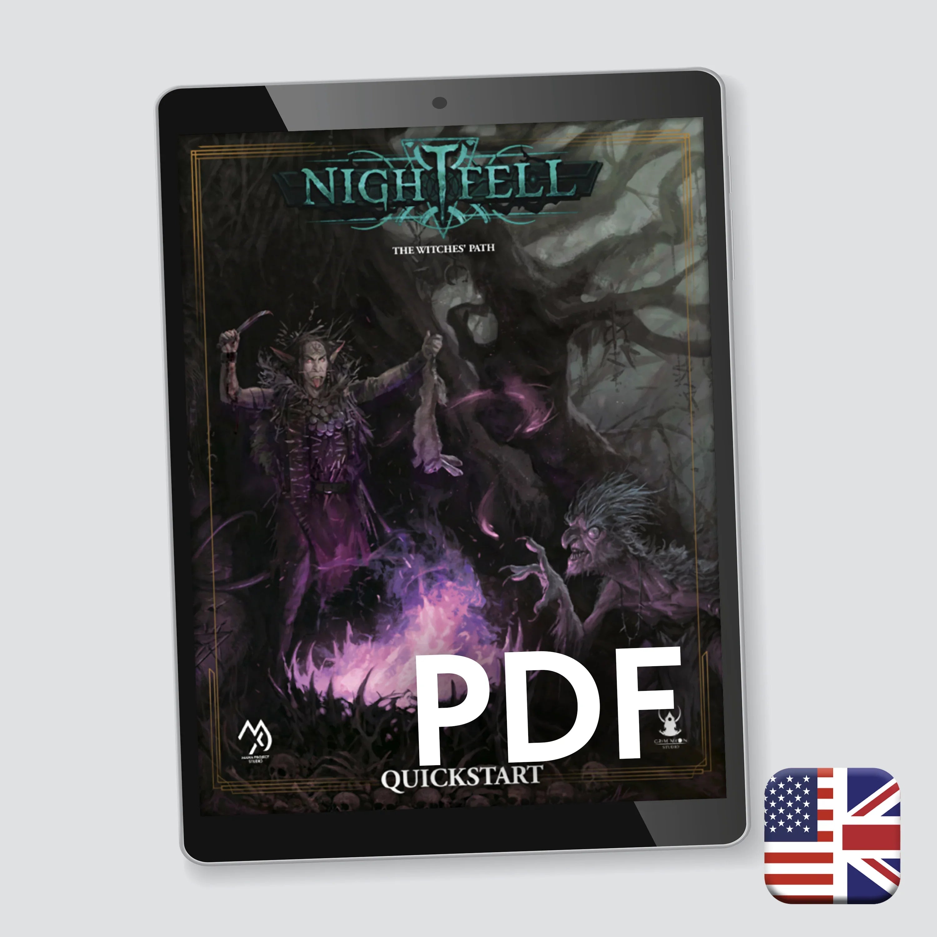 Nightfell – The Witches' Path Quickstart (PDF) cover, free