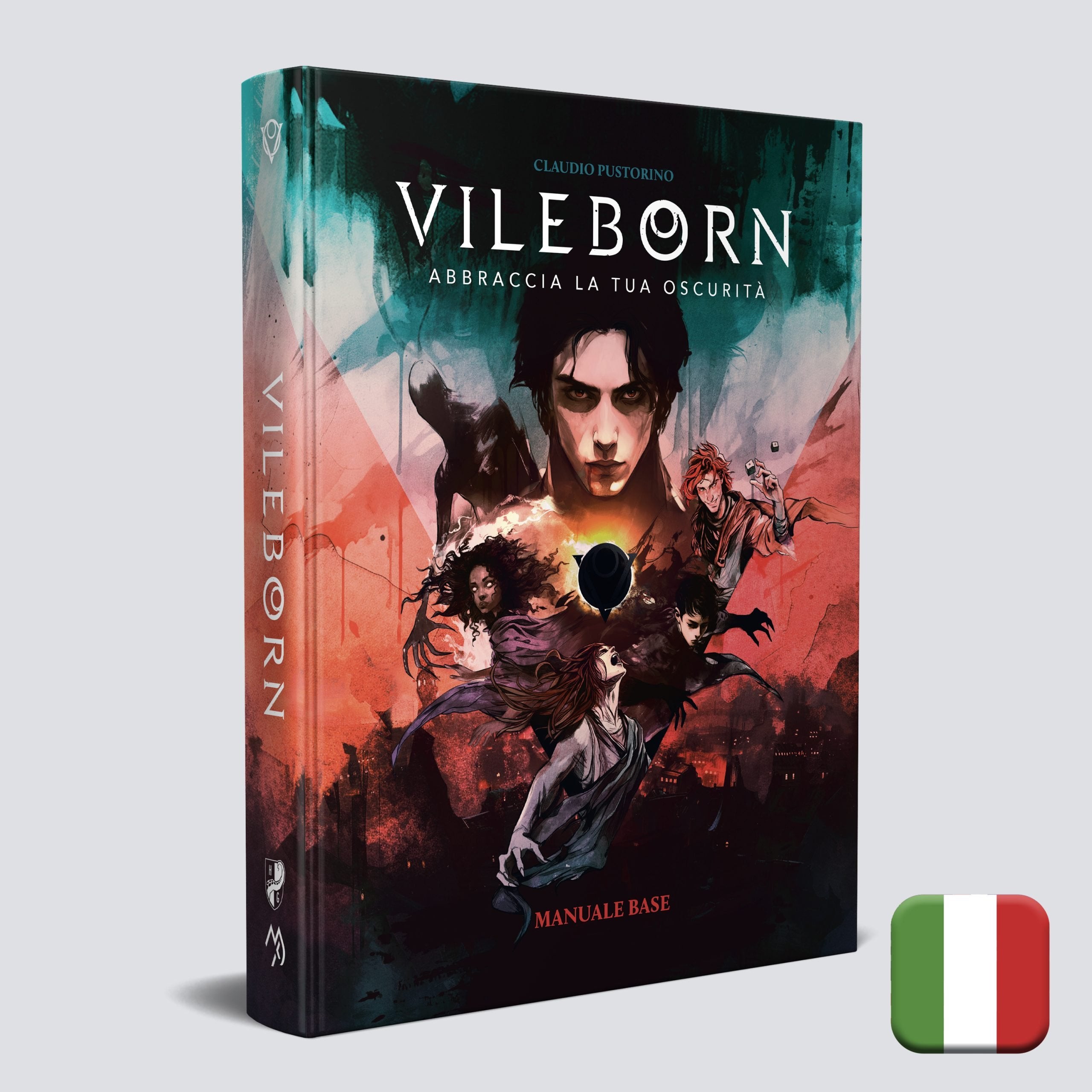 Copertina del manuale base di Vileborn, gioco di ruolo dark fantasy