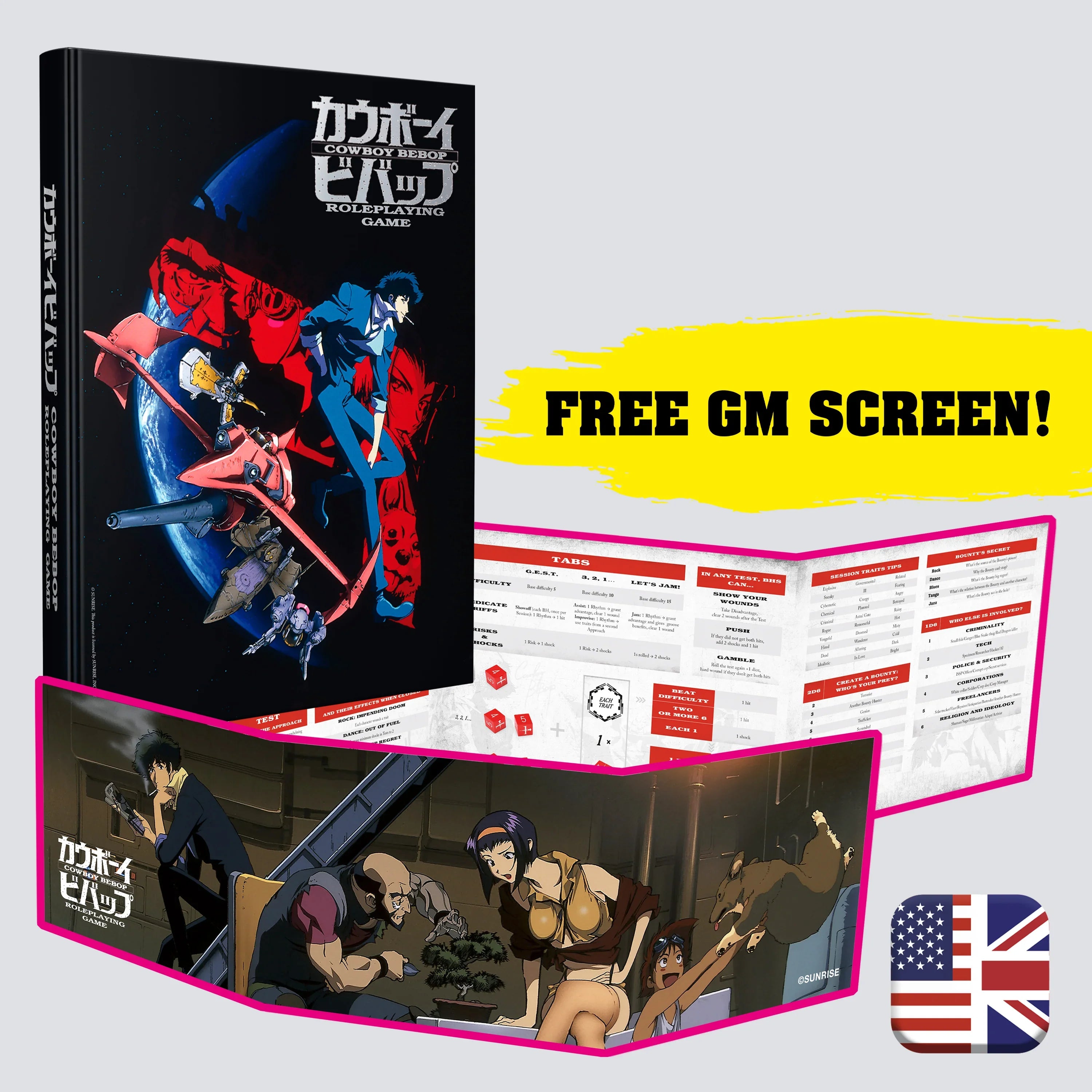 Space Cowboy Bundle — Cowboy Bebop corebook and Big Shot GM screen