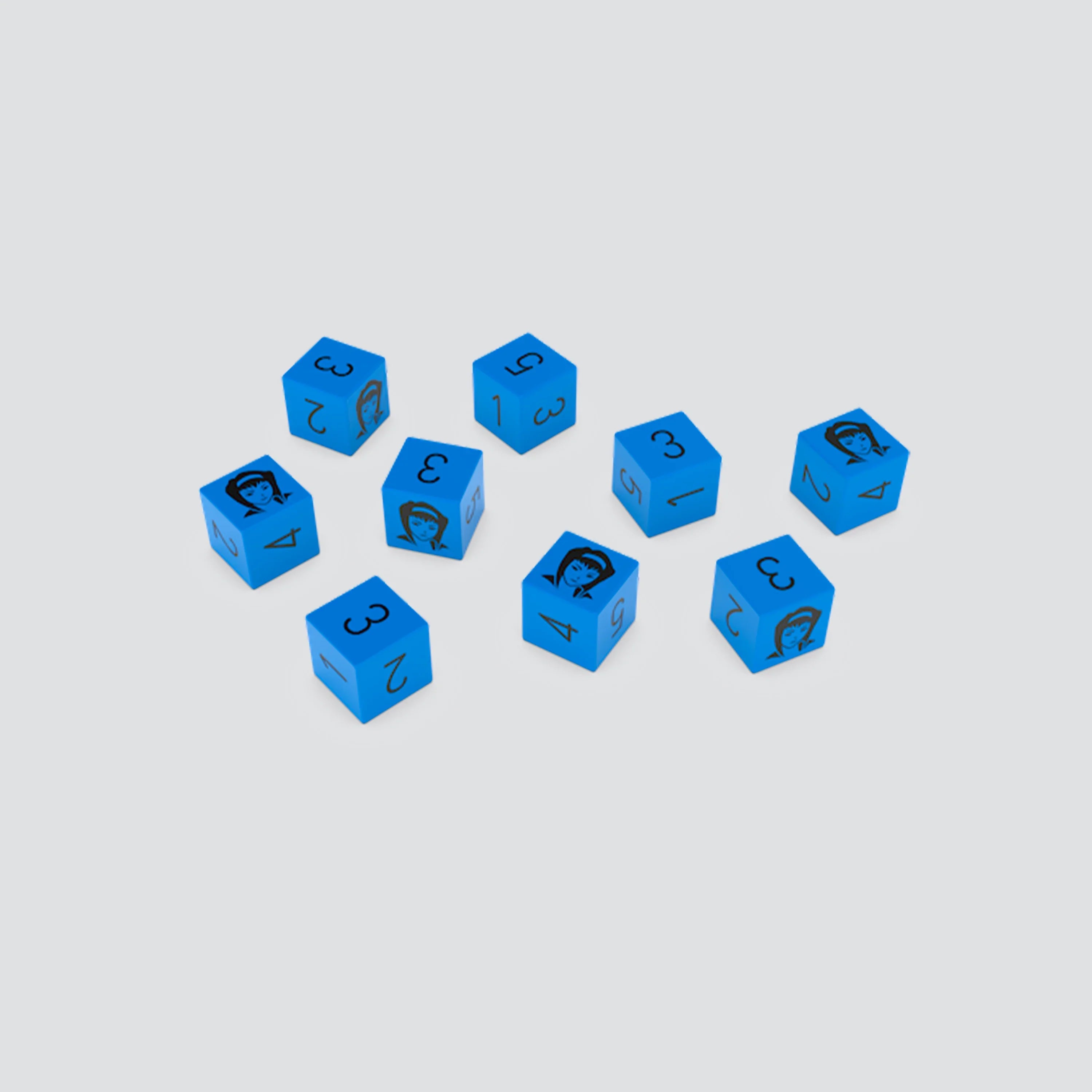 Cowboy Bebop Faye Valentine custom dice set — official Roleplaying Game dice
