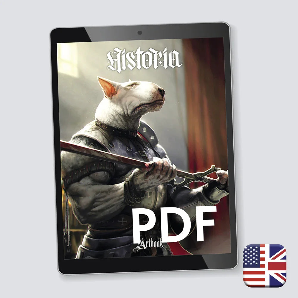 Historia Artbook PDF cover — Vesteria concept art for Renaissance dark fantasy 5E